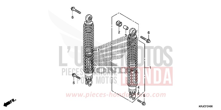 REAR CUSHION for S-Wing ABS PEARL NIGHTSTAR BLACK (NHA84) from 2012